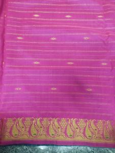 Elegant Green &amp; Pink Silk Saree