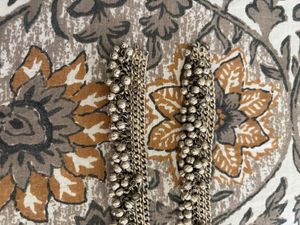 Ethnic Silver Oxodised Anklets with Bells