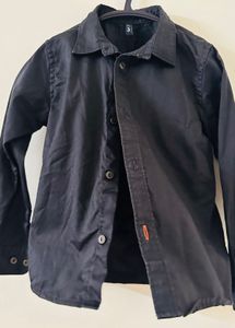 Boy's Stylish Black Button-Down Shirt