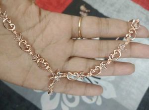 Exquisite Rose Gold Necklace &amp; Earring Set