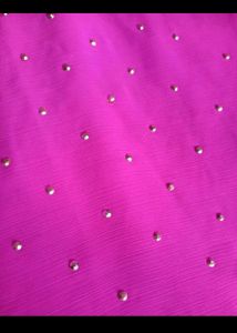 Pink full work Diamond Saree