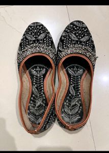 Combo Pack of 2 Women’s Flats – Black Embroidered