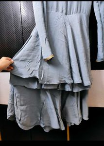 Blue Tiered Kurta Set