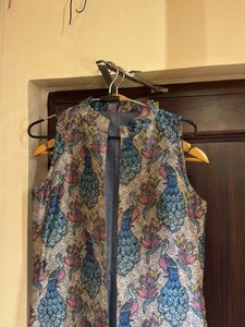Teal Blouse &amp; Pant &amp; Jacket Set
