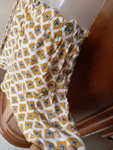 Patterned Ruffle Hem Shorts