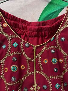 magenta Kurta Set with Dupatta