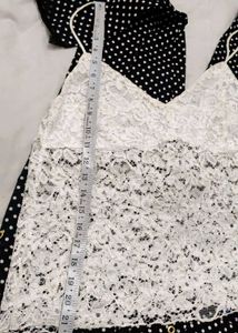 Very Beautiful Net Top With Dot Print Trouser
