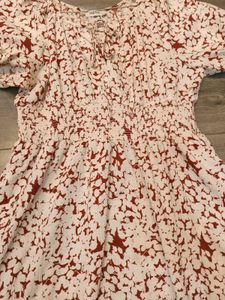 Boho Floral Print Midi Dress
