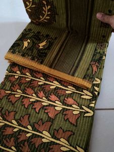 New Green Floral Saree