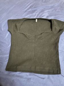 Basic Black Ribbed T-Shirt