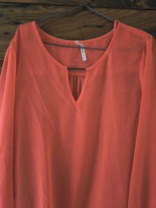 Coral Sheer Blouse