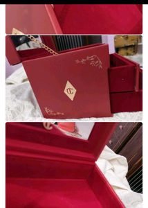 Charlotte tilbury Elegant Red Jewelry Box with Mir