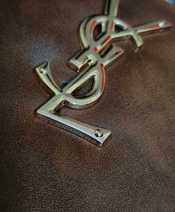 YSL Brown Leather Shoulder Bag