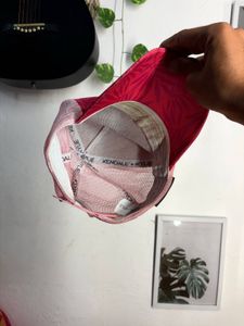 KENDALL + KYLIE Pink Leaf Print Cap
