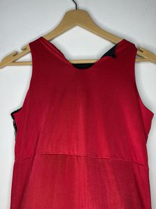 Elegant Red &amp; Black Maxi Gown