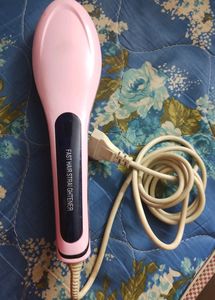 Pink Hair Straightener Brush