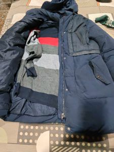 Striped V-Neck Pullover and jacket