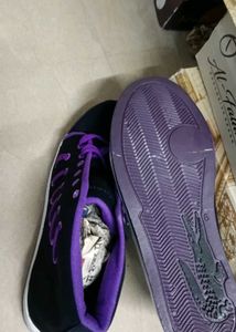 Stylish Black & Purple Sneakers