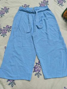 Blue Heart Print Pajama Set