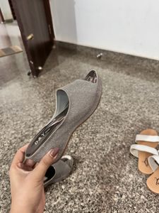 Silver Shimmey party heels
