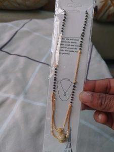 Elegant Gold &amp; Black Beaded Necklace