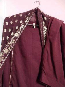 Maroon Kurta Set with Dupatta