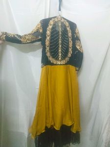 Embroidered Gown with dupatta