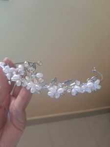 Elegant Pearl &amp; Crystal Tiara