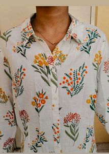Floral Print Button-Up Shirt