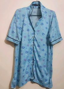 Cyan Color NightSuit For 42 Bust
