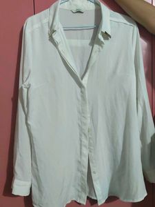 Classic White Button-Down Shirt