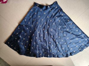 Blue Lehenga Choli with Golden Dupatta