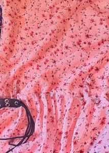 Chic Floral Print Tiered Midi Dress