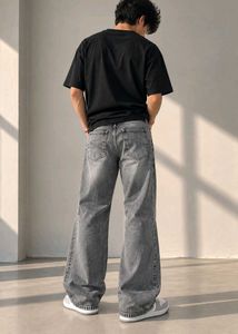 Zudio Phoenix Flare Fit Grey Jeans