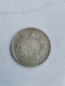 Silver Half rupee India 1945 George vi king