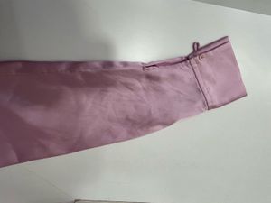 Zara Pink Satin Ruched Wrap Dress