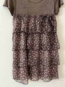 Sparkly Ruffle Floral Dress