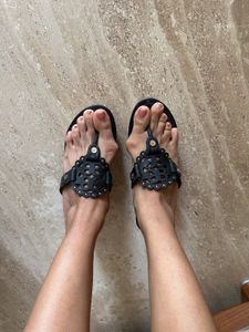 Rosso Brunello Black Wedges