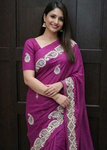 Embroidered Magenta Fabric Most Elegant Design