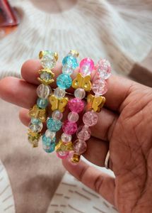 Cute Butterfly Beaded Bracelets Set - pack of 4