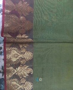 Beautiful Green Embroidered Saree