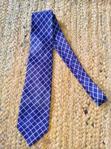 Classic Blue Plaid Men's Tie