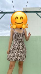 H&M Dress, Animal print, one strips