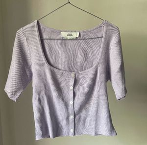 Love Bonito Ribbed Button Top
