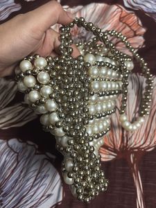Partywear Pearl Handbag/ Purse For Women