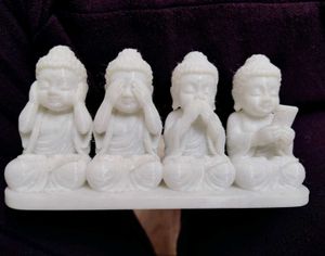Four Wise Buddha Statues Set