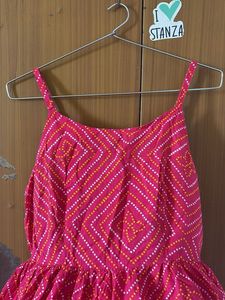 Bohemian Pink Bandhani Kurti