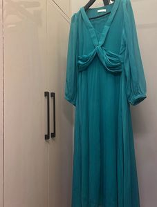 Elegant Teal Maxi Dress