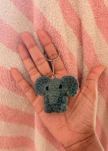 Cute Crochet baby Elephant Keychain