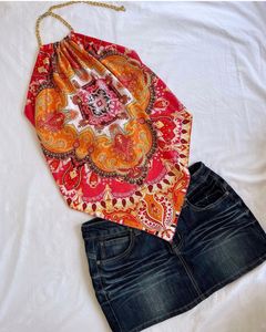Handkerchief Halter neck top